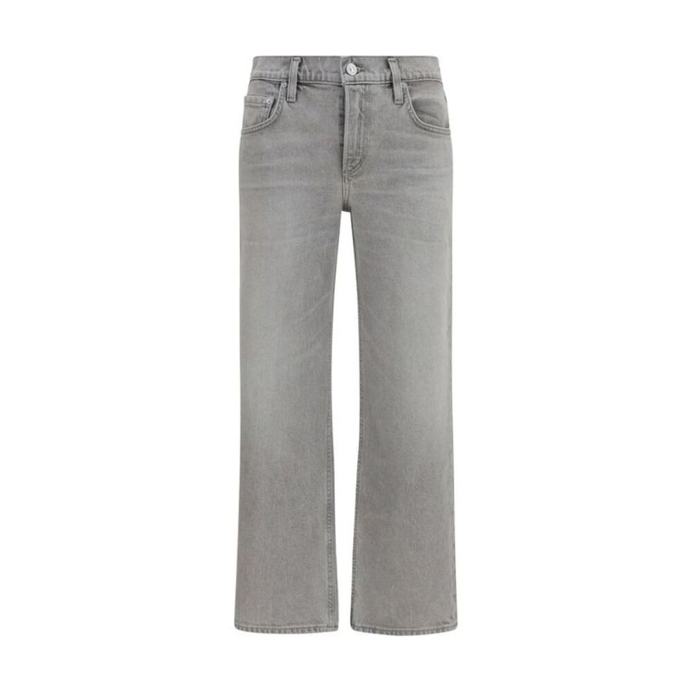 Citizens of Humanity Gray Cotton Straight-Leg Women's Jeans